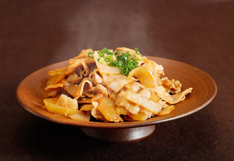 豚バラ肉の青森にんにくたれ焼き